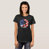 US Flag Pickleball Player Paddleball Lover Men Wom T-shirt (Voorkant volledig)