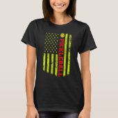 US Flag Pickleball Player Paddleball Lover T-shirt (Voorkant)