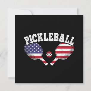 US Flag Pickleball Speler  Pickle Ball Love Bedankkaart