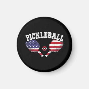 US Flag Pickleball Speler Pickle Ball Love Magneet