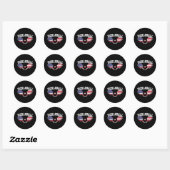 US Flag Pickleball Speler  Pickle Ball Love Ronde Sticker (Vel)
