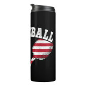 US Flag Pickleball Speler  Pickle Ball Love Thermosbeker (Geroteerd rechts)