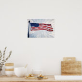 US Flag Pop Art Stripes Fotografische Art Print (Keuken)