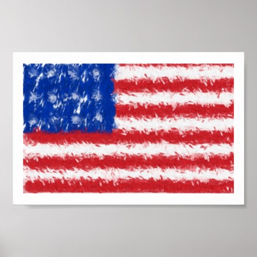 US Flag poster (Voorkant)