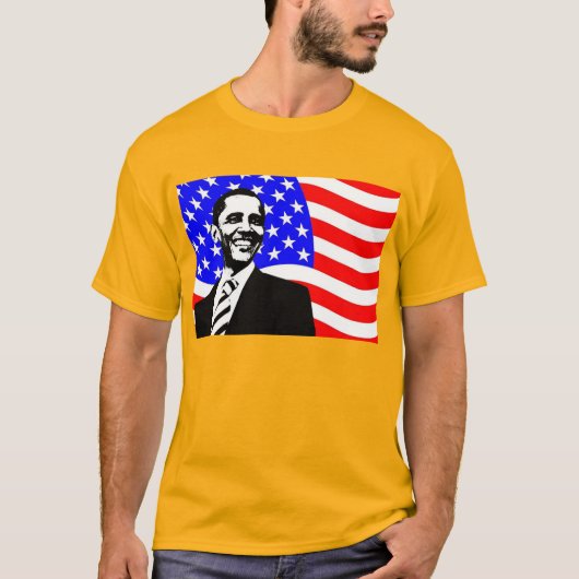 US Flag President Barack Obama Shirt (Voorkant)