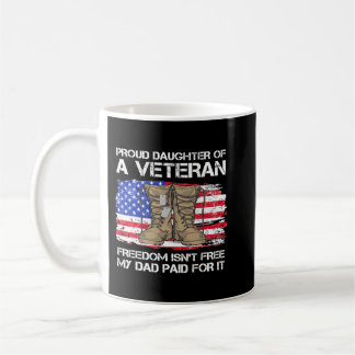 Us Flag Proud Daughter Of A Veteran US Military Ve Koffiemok