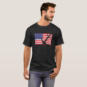 US Flag Sailing Anchor Patriot Kapitein Boot 4e va T-shirt (Voorkant volledig)