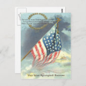 US Flag Ship Wreath Zee Memorial Day Briefkaart (Voorkant / Achterkant)
