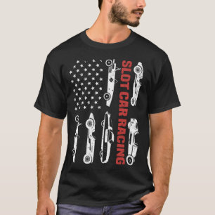 US Flag Slot Car Racing T-shirt