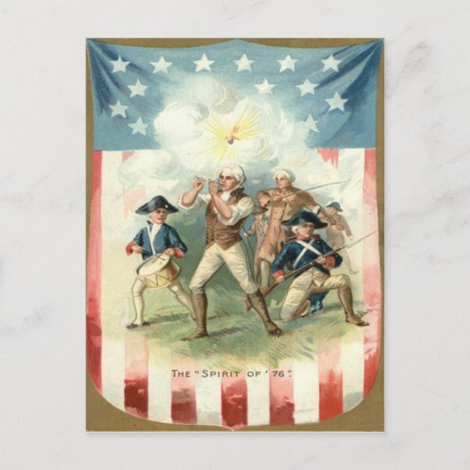 US Flag Spirit of 76 Soldier Drummer Boy Briefkaart (Voorkant)