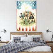 US Flag Spirit of 76 Soldier Drummer Boy Canvas Afdruk (Insitu (Slaapkamer))