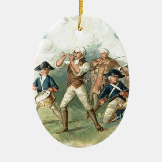 US Flag Spirit of 76 Soldier Drummer Boy Keramisch Ornament (Voorkant)