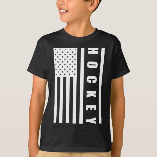 Us Flag Sport Goalie Hockey Player American Pride  T-shirt (Voorkant)