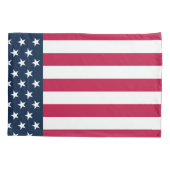 US Flag Stars and Stripes Pillow Hoesje Kussensloop (Achterkant-Links)