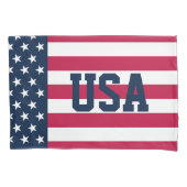 US Flag Stars and Stripes Pillow Hoesje Kussensloop (Voorkant-Links)