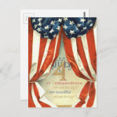 US Flag Stars & Stripes op 4 juli Briefkaart (Voorkant / Achterkant)