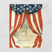 US Flag Stars & Stripes op 4 juli Briefkaart (Voorkant)