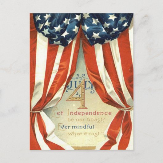 US Flag Stars & Stripes op 4 juli Briefkaart (Voorkant)