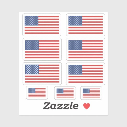 US Flag Stickers (Vel)