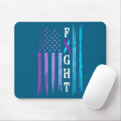 Us Flag Suicide Prevention Awareness Fight Wear Pu Muismat (Met muis)