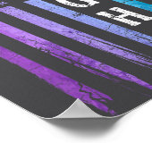 Us Flag Suicide Prevention Awareness Fight Wear Pu Poster (Hoek)