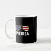US Flag Sunglass Merica Memorial Day Patriot Manne Koffiemok (Links)