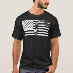 US Flag thema Kraan Operator Gift T-shirt