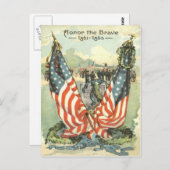 US Flag Tombstone Civil War Parade Briefkaart (Voorkant / Achterkant)