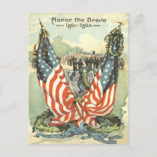 US Flag Tombstone Civil War Parade Briefkaart (Voorkant)