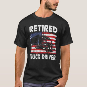 US Flag  Trucker Retir Retir in ruste T-shirt