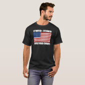 US Flag Two-Time World War Champs T-shirts (Voorkant volledig)