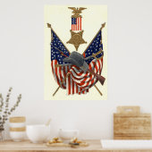 US Flag Union Civil War Medal Eagle Poster (Keuken)