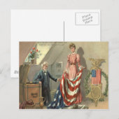 US Flag Union Civil War Medal Eagle Wreater Briefkaart (Voorkant / Achterkant)