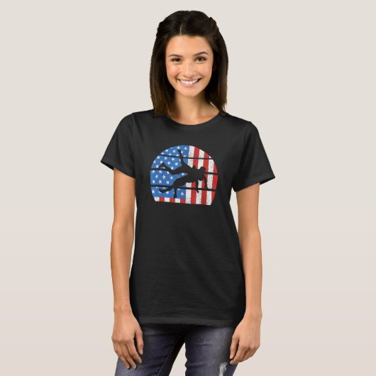 US Flag USA Wrestler American Flag Wrestle Mannen  T-shirt (Voorkant volledig)