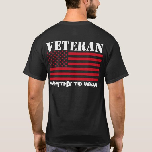 US Flag USMC RED - Veteran - Worenter to Draag T-shirt (Achterkant)