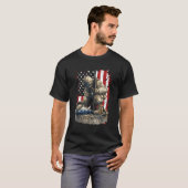 US Flag Veteraan Dank u Militaire Boot Memorial D T-shirt (Voorkant volledig)