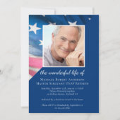 US Flag Veteran Patriotic Memorial Service Kaart (Voorkant)