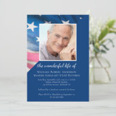 US Flag Veteran Patriotic Memorial Service Kaart (Staand voorkant)