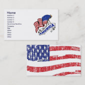 US FLAG VISITEKAARTJES (Voorkant / Achterkant)