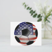 US Flag Voetbal Briefkaart (Staand voorkant)