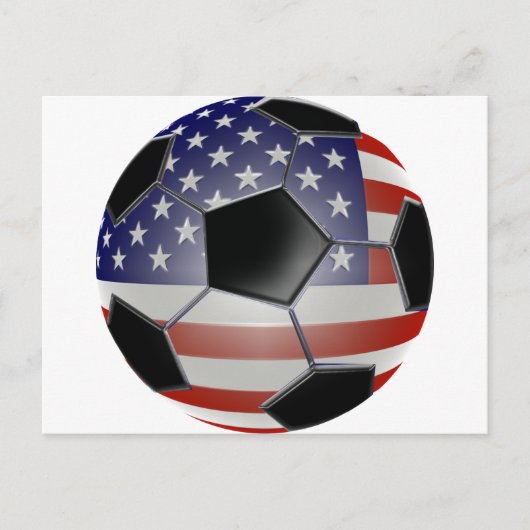 US Flag Voetbal Briefkaart (Voorkant)