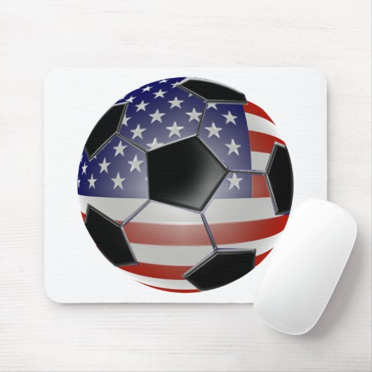 US Flag Voetbal Muismat (Met muis)