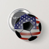 US Flag Voetbal Ronde Button 5,7 Cm (Voorkant /achterkant)