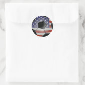 US Flag Voetbal Ronde Sticker (Tas)
