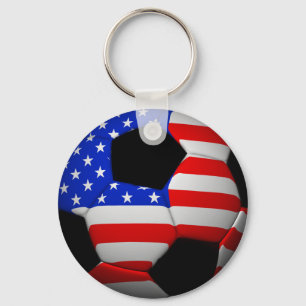 US Flag Voetbal Sleutelhanger