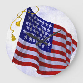 US Flag Wall Clock Grote Klok
