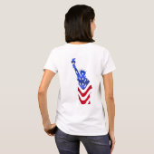 US Flag Women's Basic T-Shirt (Achterkant volledig)