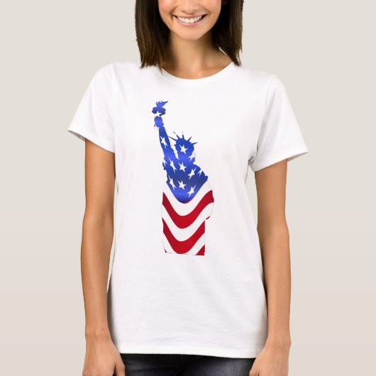 US Flag Women's Basic T-Shirt (Voorkant)