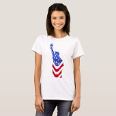 US Flag Women's Basic T-Shirt (Voorkant volledig)