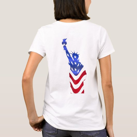 US Flag Women's Basic T-Shirt (Achterkant)